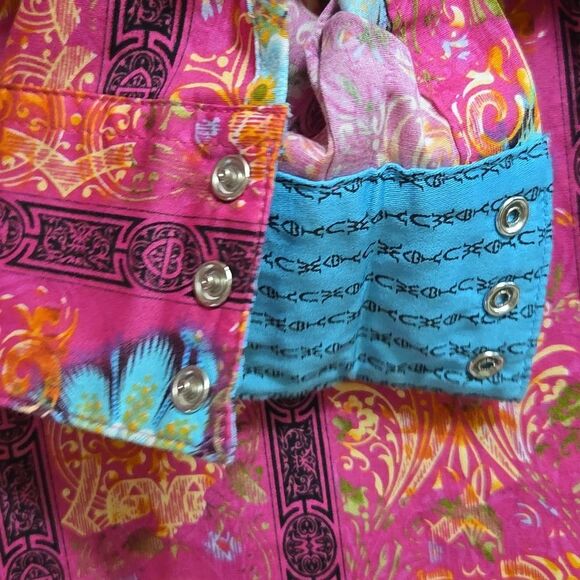 Wrangler Pink Pearl Snap Long Sleeve Western Shirt Size XL Cowgirl Country Rodeo - Picture 13 of 16